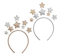 2 diademas de estrella de cinco puntas.,Diadema de estrella brillante,accesorios para el cabello diadema,diadema de oro y plata,señoras niña diadema,Conveniente para la fiesta de cumpleaños, Navidad