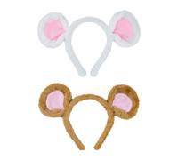 2 Diademas De Ratón, Lindas Diademas De Felpa, Sombreros De Cosplay, Diademas De Animales Creativas, Accesorios De Ropa