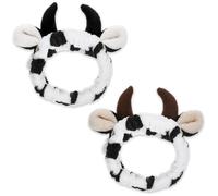 2 Diademas En Forma De Cuerno, Lindas Diademas De Felpa, Interesantes Diademas, Diademas Absorbentes, Diademas Para Lavar La Cara, Diademas Elásticas
