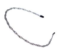 2 diademas finas onduladas para mujer, diademas de tela, diademas vintage, accesorios para el cabello, diadema antideslizante, accesorios para el cabello, tocado para uso diario, gris plateado