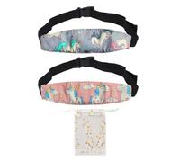 2 diademas para coche para niños, 1 bolsa de almacenamiento, reposacabezas de asiento, cinturón de seguridad para el reposacabezas, diadema ajustable para dormir, diadema ajustable