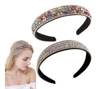 2 Diademas Para Mujer, Diademas De Diamantes De Imitación Para Mujer, Diademas De Moda Para Niñas, Diademas De Fiesta Brillantes, Accesorios Para El Cabello Para Mujer
