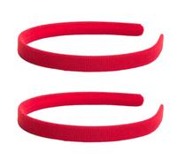 2 diademas rojas, accesorios de banda roja, accesorios de moda para el cabello rojo, diademas para niñas, diademas de terciopelo para la escuela, día de la nariz roja