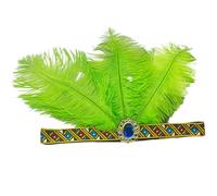 2 diademas vintage con plumas de estrás, disfraz de los años 20, accesorios para el cabello indios tribales para mujer, accesorio para el pelo para festivales, carnaval, cosplay, máscarada, color