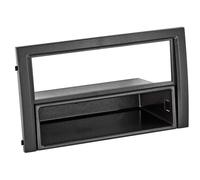 2-DIN Adaptador frontal con bolsillo vacío Skoda Fabia 2004 - 2007 negro