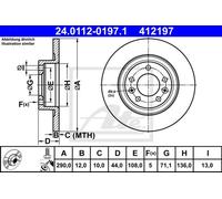2 Disco de Freno ATE para Peugeot 508I (8D _)