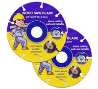 2 discos de corte de 115 mm, amoladora angular de madera, hoja de sierra para amoladora angular, disco flexible para madera, disco de corte de madera, hoja de plástico Flex, discos de corte de madera