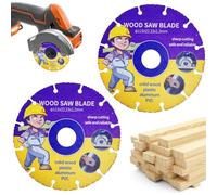 2 discos de corte de 115 mm, amoladora angular, disco flexible, multi rueda, hoja de sierra de metal duro para madera, contrachapado, caucho y plásticos