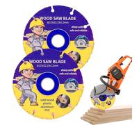 2 discos de corte de 115 mm para amoladora angular, disco flexible de madera, carburo duro, disco de corte multi rueda para madera, madera contrachapada, caucho, plásticos, para carpintería