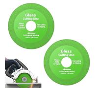 2 discos de corte de vidrio de 100 x 20 mm, disco de diamante ultrafino, rueda de corte de vidrio, cuchillas profesionales para cortar losas de roca, moler azulejos de cristal de jade y cerámica