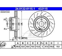 2 Discos de Freno ATE para MERCEDES CLASE S (W220)