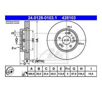 2 Discos de Freno ATE para Mercedes Sl (R129