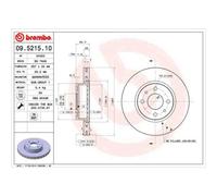 Brembo 09521510 Disco de Freno, Set de 2