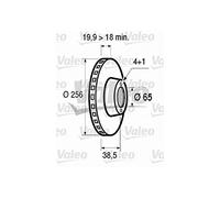 2 discos de freno delanteros Valeo 186247.