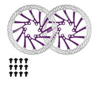 2 Discos De Freno Para Bicicleta Carretera, Resistentes, 160 Mm, 180 Y 203, G3, 6 Pernos, Compatibles Con Shimano Disco de Freno Rotor(PURPLE-180-180MM)
