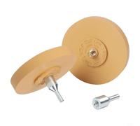 2 discos de goma de borrar con accesorio para taladro para quitar calcomanías de vinilo y películas decorativas en vehículos sin dañar la pintura (100 mm)
