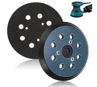 2 discos de lija de de 125 mm, compatibles con lijadora orbital Makita de 5 pulgadas, placa base de papel de lija autoadhesiva, espuma de poliuretano, accesorios para papel de lija de 125 mm