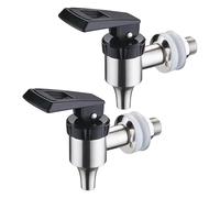 2 dispensadores de bebida y grifo de repuesto para dispensador, acero inoxidable, 16 mm