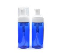 2 dispensadores de espuma de 100 ml, vacíos, portátiles, de plástico, color azul, para cosméticos, loción, maquillaje, champú, limpiador facial, jabonera, jabonera, jabonera, dispensador de espuma