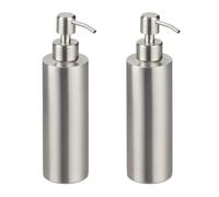 2 dispensadores de jabón de acero inoxidable mate Dosificador de jabón líquido