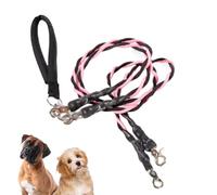 2 Dog Rope - Herramienta de entrenamiento para mascotas para exteriores, doble elástico, 360 grados Swivel Elastic Pet Supplies | Two Large Dog Leads for Training for Puppy Small Large Breed Walking