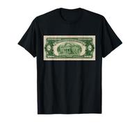 2 Dollar Thomas Jefferson Bill - Monticello Ilustración Camiseta