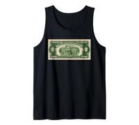 2 Dollar Thomas Jefferson Bill - Monticello Ilustración Camiseta sin Mangas