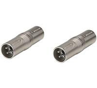(2) Dos adaptadores de acoplador NEUTRIK NA3MM de 3 pines XLR macho a XLR macho