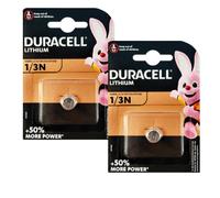 2 Duracell 1/3N 2L76 Baterías De Litio 3V CR1/3 CR11108 DL1/3N Power Exp 2033
