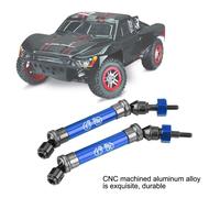 2 ejes de transmisión CVD delanteros para camión RC Traxxas Slash 4X4 1/10 (azul marino)