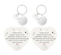 2 El Amor Fantasma De Acrílico Coles Y 2 Llaveros, La Amistad, Los Regalos para Los Amigos, Divertido Y Lindo Gadgets, Bolso, Decoración De Regalos.