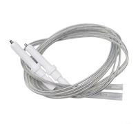 2 electrodos de encendido para estufa de gas con cable de 900 mm, pieza de repuesto de chispa de cerámica para la mayoría de cocinas de gas, longitud de 35 a 45 mm, encendedor de alto voltaje de 15000