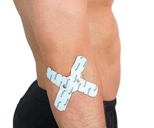 2 Electrodos en Forma de X compatibles con BEURER y VITALCONTROL | Electrodos para TENS | Electrodos para EMS | Parches adhesivos Especiales TENS y EMS para tobillo, muñeca, hombro | de axion