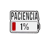 2. Elegante pin de aleación con 1% de paciencia restante, insignia de metal ligero para trajes casuales y regalos, decoración multiusos con clip de bolsa