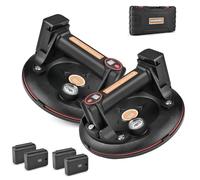 2 elevadores de succión de 200 mm, 4 baterías de 2,6 Ah, manómetro y pantalla LCD, capacidad de carga de 300 kg, almohadilla triangular, succión automática, elevador de cristal eléctrico, ventosas