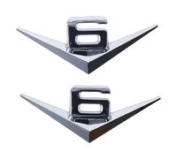 2 emblemas 3D V6 para coche, emblema de metal con logotipo de coche, letras para guardabarros de coche, accesorios universales para camión, coche, SUV, motocicleta