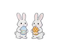 2 emblemas de vinilo 3D impermeables para coche, diseño de conejo de Pascua con huevos coloridos, apto para camión, coche, motocicleta, casco, portátiles, ventanas, regalos de Pascua