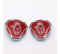 2 emblemas Griffin para parrilla delantera de camión Scania, accesorios exteriores de repuesto 1401610 (rojo plateado)