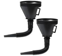 2 embudos de combustible, líquidos de aceite, grandes, con colador, embudo con manguera flexible, embudo con colador, embudo con manguera, embudo de gasolina grande con filtro antiestático