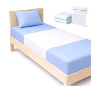 2 Empapadores Cama Lavables con Alas (90x80 cm) - Protector de Cama Impermeable y Súper Absorbente - Salvacamas Reutilizable para Camas Infantiles - Incluye Bolsa para Lavado