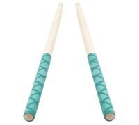 2 empuñaduras antideslizantes para baquetas que absorben el sudor, fundas termorretráctiles para batería 7A, 5A, 5B, 7B, práctica de rendimiento (verde)