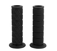 2 empuñaduras universales vintage para manillar de motocicleta de 22 mm con extremos diagonales Empuñadura de plástico para manillar de acelerador de motocicleta (negros)
