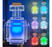 2 en 1 botella de poción mágica llavero de luz de 7 colores lámpara antorcha luz nocturna, lámpara de noche USB recargable LED luces, mini linterna LED antorcha niños para iluminación juguetes regalos