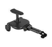 2 en 1 Buggy Board con asiento, plataforma para cochecito universal, incluye cojín acolchado superficie antideslizante, tabla de pie 360° diseño de dos ruedas, de 2 a 6 años