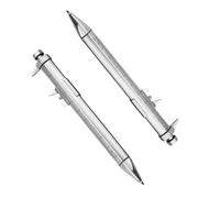 2 en 1 Calibrador Vernier de 15 cm con bolígrafo multifunción para carpintería, estudiantes, escritura, 2 unidades