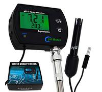 2 en 1 Combo pH & Temperatura Metro Agua Calidad Ensayador Reemplazable BNC pH Electrodo para Acuarios Hidroponia Tanques Acuicultura Laboratorio