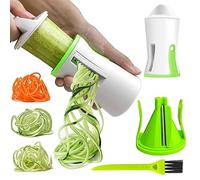 2 en 1 Cortador de Verduras Rallador de Verduras, Espiralizador y Rallador de Verduras, Pasta de Calabacín, Cortador en Espiral Manual, Pasta de Calabacín, Cortador en Espiral Manual