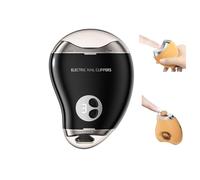 2 en 1 Cortaúñas Eléctrico Automático con luz LED， Función de 3 Velocidades Diseño Curvado Inalámbrico Lijado Automático de Uñas, Sin Ruido para Manicura de Niños, Adultos, Mayores（Negro）