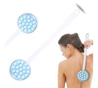 2 en 1 Crema para la Espalda Y Masajeador Back Creamer Massager Cream Aid Ducha Masaje Limpieza Mango Largo Loción Aceite Crema Aplicador Exfoliante Masajeador Ducha Frotar Cepillo Crema