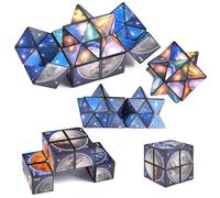2 en 1 Cubo Mágica, Cubo Mágico Estrella, 3D Puzzle Cubes, Transformación Cubos, Magic Star Cubo, Cubo Infinito, Descompresión Creativo, Cubo Mágica Transformación para Niños y Adultos